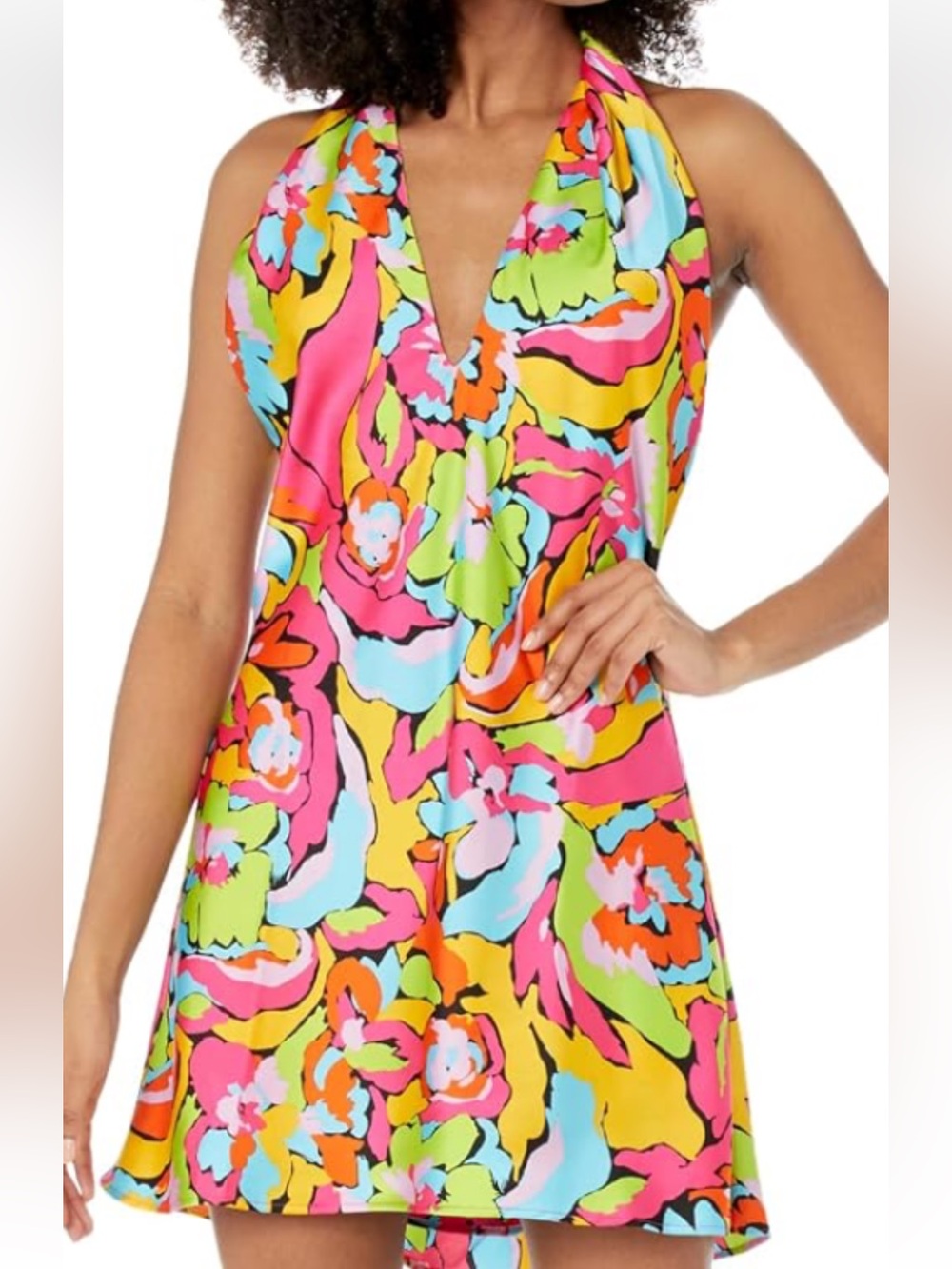 SHOW ME MUMU SATIN HALTER MINI